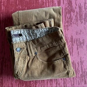 Prana Brown Corduroy Straight leg size 2
